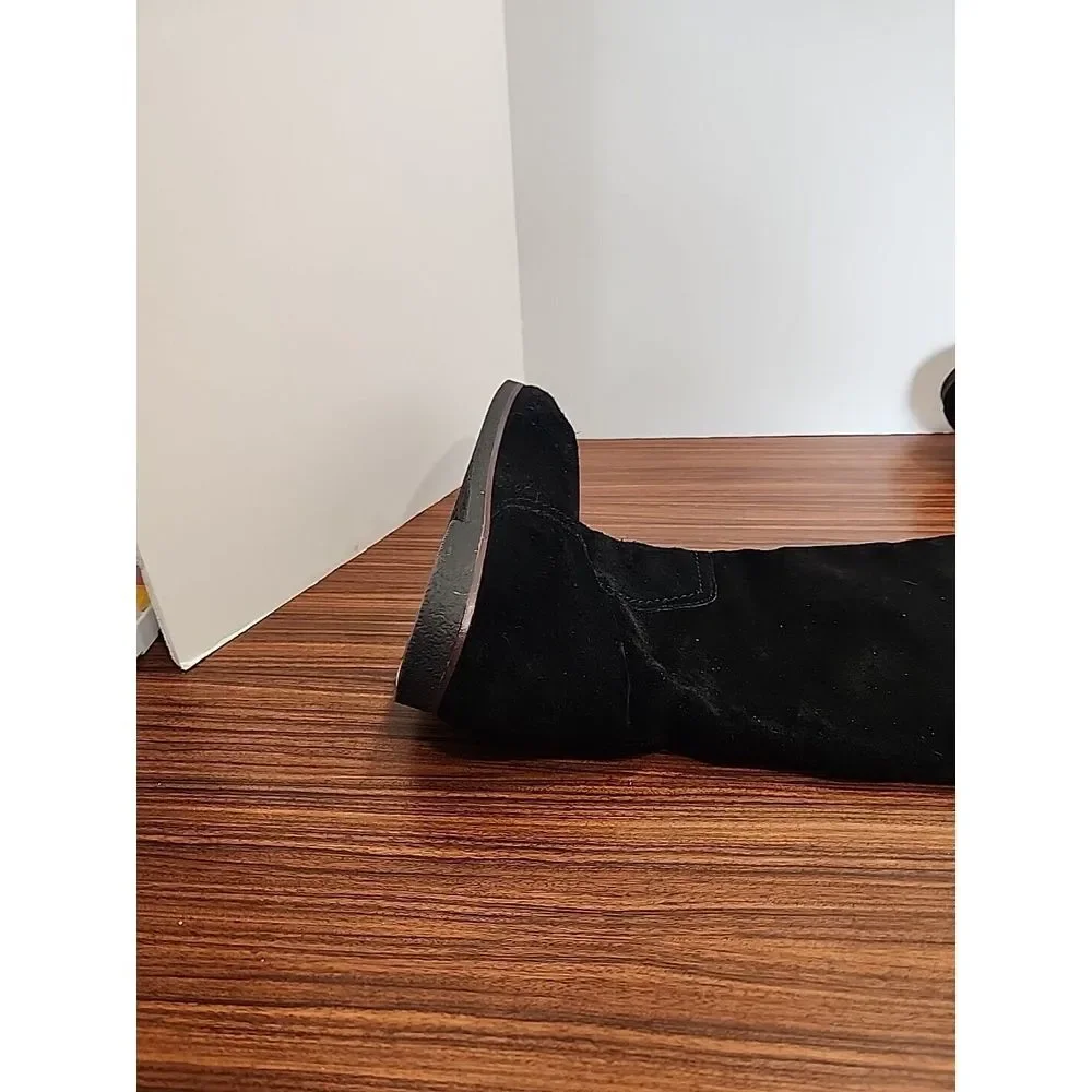 Sam Edelman Orlando Womens 7.5M Over‎ the Knee Suede Leather Faux Fur Boots